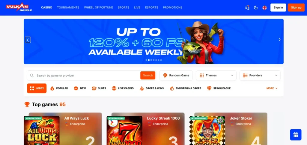 VULKANSPIELE Casino Review ▹ Login, Anmeldung, Boni & Aktionen